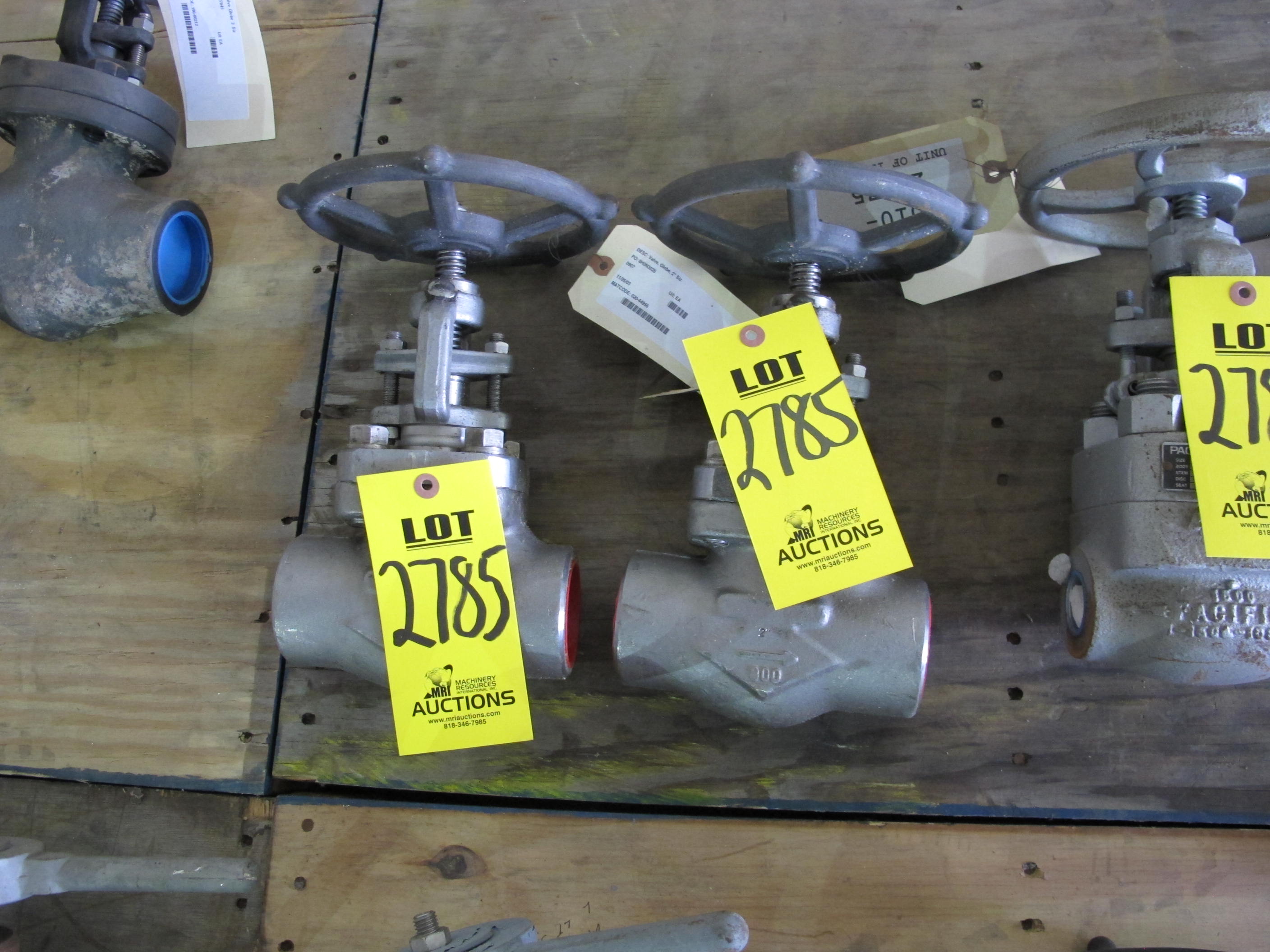 LOT (2) VALVES, GLOBE TYPE, 1" SIZE, 1500# ANSI RATING, CARBON STEEL MATERIAL, SOCKET WELD CONNECTIONS, A276 316L W/ STELLITE 6 OVERLAYTRIM. PART # R1463 (W-51) LOADING & HANDLING FEE $15-